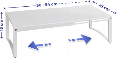Shportë teleskopike Wenko 4008838247389, 54x25x15 cm, plastike, e bardhë