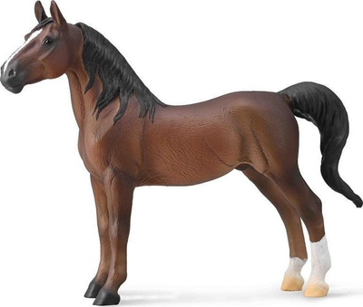 Figurinë Collecta American Saddlebred Stallion, kal, ngjyrë gështenjë e errët