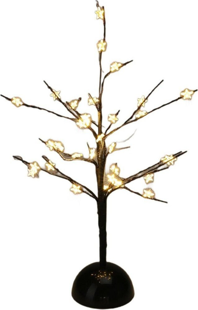 Pemë dekorative me drita LED Best Season Illuminated Tree, 120cm, dritë e bardhë e ngrohtë, bazë e zezë