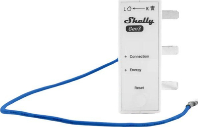 Мерач на енергија Shelly 3EM 63T Gen3, WiFi, трофазен 63A, бел