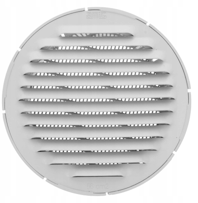 Kapak ventilimi EUROPLAST metal, me 5 dalje tubash, me rrjetë mbrojtëse, i bardhë