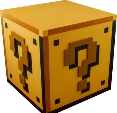Lampë dekorative Geeknet Super Mario Bros Question Block, me USB, me bateri, e verdhë