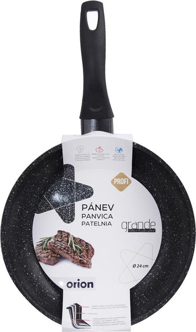 Tigan Grande, 24 cm, me shtresë që s'ngjit, i zi