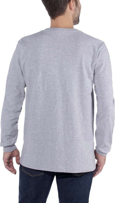 Bluzë me mëngë të gjata Carhartt Signature Graphic Core Logo, për meshkuj, gri, XS