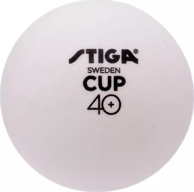 Топчиња за пингпонг Stiga Ball Cup 40+, сет 12 парчиња, бели