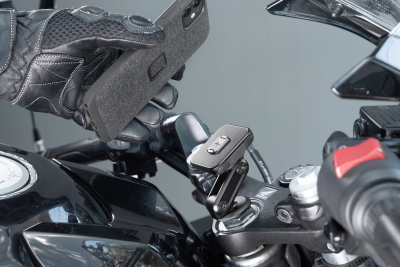 Mbajtëse telefoni për motor Peak Design Mobile Motorcycle Stem Mount, sistem SlimLink, izolim dridhjesh, e zezë
