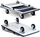 Karrocë transportuese GEKO, kapacitet 150 kg, platformë metalike, blu