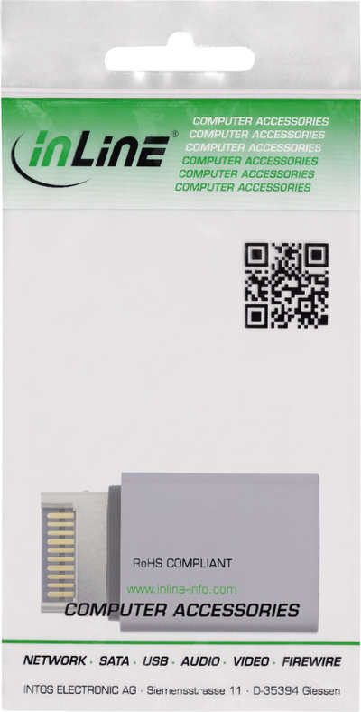 Adapter USB 3.2 InLine, nga USB-E i brendshëm në portë USB-C, i zi