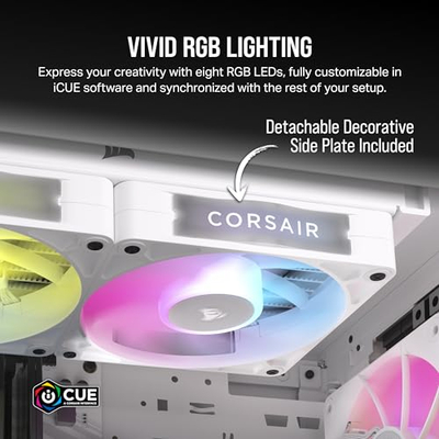 Ventilator kulle CORSAIR iCUE LINK RX120 RGB, 120mm, PWM, i bardhë