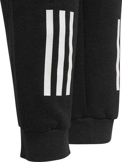 Pantallona dresi për çuna adidas XFG Zip Pocket Jr GU4326, pambuk poliestër, me bel me gomë, të zeza