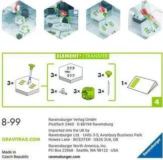 Aksesor për pistë Gravitrax Ravensburger Transfer, set zgjerimi, plastik, shumëngjyrësh