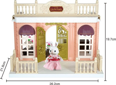 Shpi lodrash Woopie Miliya Cute Pet Family Florist, 18 pjesë, për kalamaj 3+, rozë