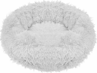 Shtrat për qen e mace Springos XL, 90 cm, pelush antirrëshqitës, gri