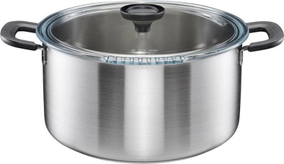 Tenxhere Fiskars FF Casserole 1072318, 7L, çelik inoks, me kapak xhami, argjend