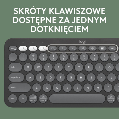 Tastierë Logitech Pebble, wireless, US INTL, grafit