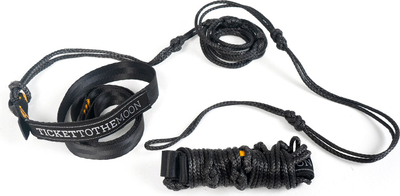 Rrip montimi për varëse Ticket To The Moon Lightest Straps, 2 x 250 cm, kapaciteti 150 kg, i zi