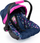 Ulëse makine për kukulla Bayer Design EasyGo Deluxe, për kukulla deri 46 cm, me çati, navy rozë