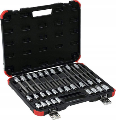 Set bitash kaçavide Gedore RED 3301573, 1/2", 30 copë, profil 6‑këndor