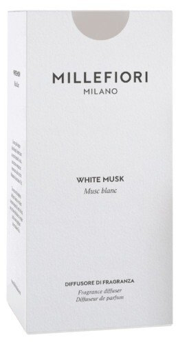Difizues aromatik me shkopinj Millefiori White Musk, 250ml, për ambient