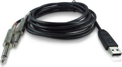 Kabllo audio USB Behringer Line 2, 2 m, jack 6.3 mm, e zezë