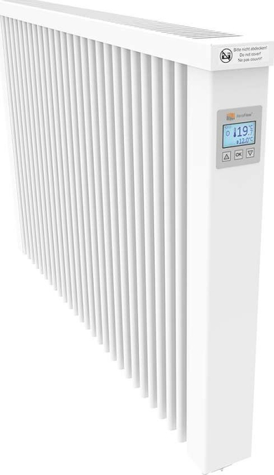 Radiator elektrik për mur Thermotec AeroFlow MIDI HFL005, 1950W, me termostat elektronik, i bardhë