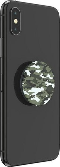 Mbajtëse telefoni PopSockets PopGrip Dark Green Camo, kapje që zgjatet, me pamje kamuflazh, jeshile e errët