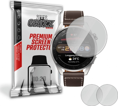 Film mbrojtës mat GrizzGlass për Huawei Watch 3 Pro, set 2 copë, transparent