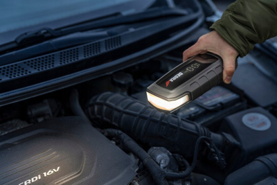 Powerbank Dedra, 16000mAh, funksion ndezjeje motori, ekran LCD, gri
