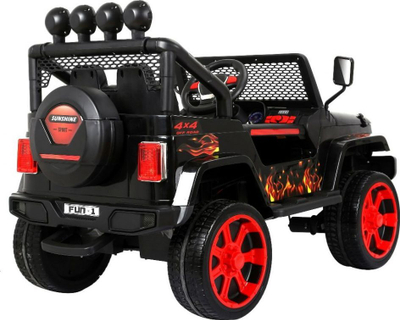 Makina elektrike për kalamaj Raptor Drifter 4x4 Flames, 12V, me pult, e kuqe