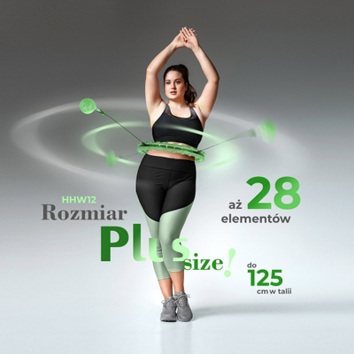 Hula hup trajnues HMS HHW12, 28 elementë, me peshë, jeshil