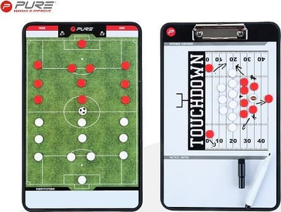 Tabla taktike futbolli Pure2Improve P2I Coachboard, palosëse, me magnetë, jeshile