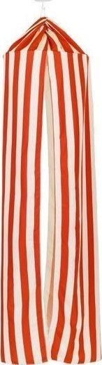 Perde baldakin dekorative Esschert Design Circus, 60cm, 232cm, kuqe e bardhë