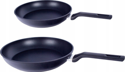 Set tiganësh Mg Home Rubella, 24cm 28cm, me shtresë që s’ngjit, ngjyrë e zezë