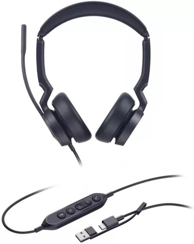 Kufje zyre Yealink UH46 Dual UC, USB C, mbi vesh