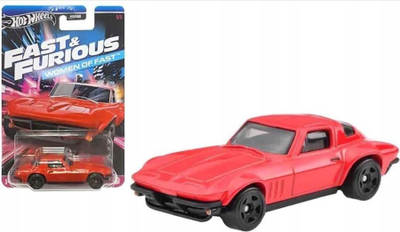 Lodër makinë Hot Wheels Fast &amp; Furious Women of Fast Custom Corvette Stingray, 1:64, metal, e kuqe