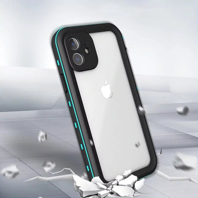 Këllëf ujirezistent Strado për iPhone 12 Mini, IP68, me rrip dore, i zi