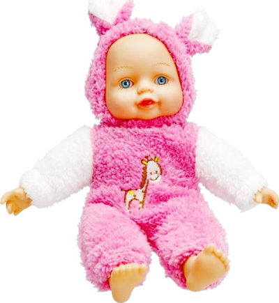 Kukull bebe Lunabebe Alisa, 30cm, trup gome, rozë me të bardhë