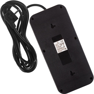 Shteker zgjatues Maclean MCE391 B, 6 dalje, 4x USB, 3m, i zi