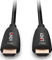 Kabllo HDMI Lindy Fiber Optic Hybrid, 15m, HDMI 2.1, e zezë