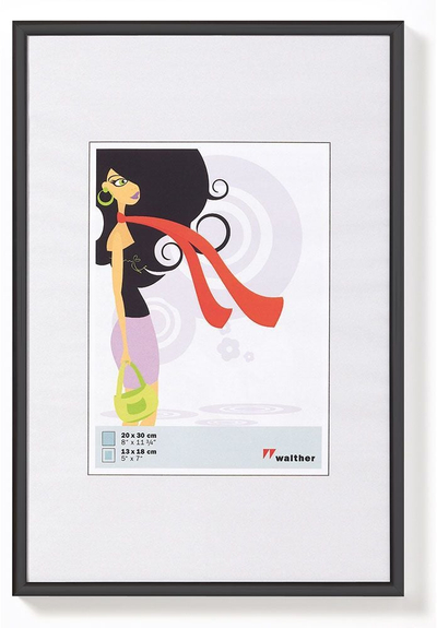 Kornizë fotografie Walther New Lifestyle KV220B, 20x20 cm, plastike, e zezë