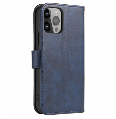 Këllëf magnetik Hurtel për Samsung Galaxy S23 Plus, kapak flip portofol, funksion qëndrimi, blu