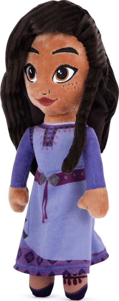 Lodër pelushi Disney Wish Asha, 25cm, përqafuese, shumëngjyrëshe