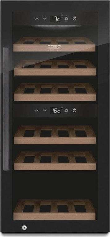 Frigorifer vere Caso WineExclusive 24 Smart, 24 shishe, 2 zona temperature, i zi