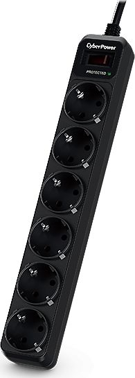 CyberPower B0620SC0-DE Заштитник од Пренапони, 6 Приклучоци, Црн