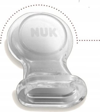 Biberon qetësues NUK Star, silikon, 0–6 muaj, set 2 copë, i bardhë blu