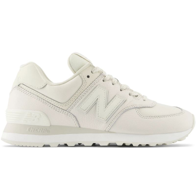 Патики New Balance 574 Triple Cream Leather за жени, кожа, крем