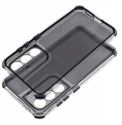 Kapak telefoni Matrix Transparent për Xiaomi Redmi Note 14 4G, anë TPU, cepa të përforcuar, i zi