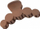 Kapëse flokësh Hair Clip Clamp XL SP130BR, 10 cm, kafe