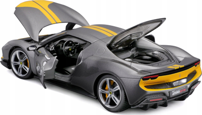 Maketi makinë Bburago Ferrari 296 GTB Assetto Fiorano 2022, 1:18, metal, gri metalike