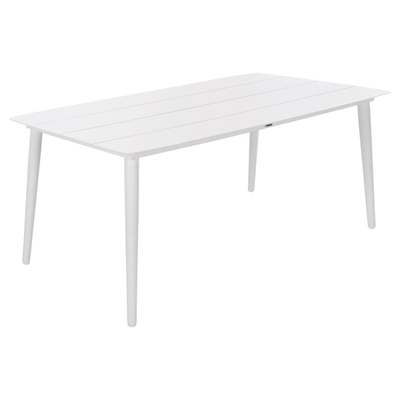 Tavolinë katrore alumini Jerom 180x90x74Hcm (HM6058.01), bardhë